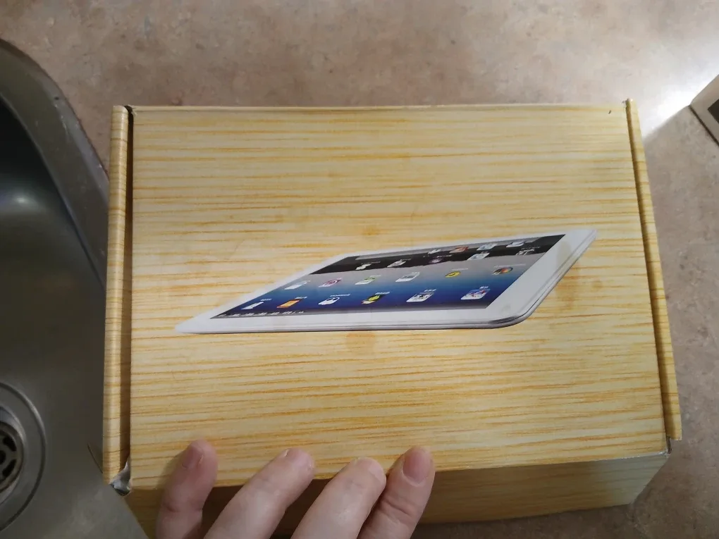 Blue Tablet with Box