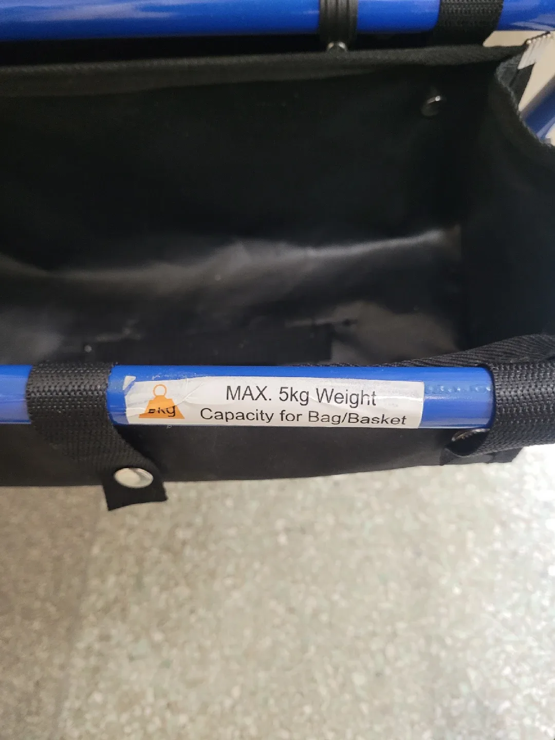 Blue Folding Walker with Seat and a bag 🥕🎃 image indicator(3)