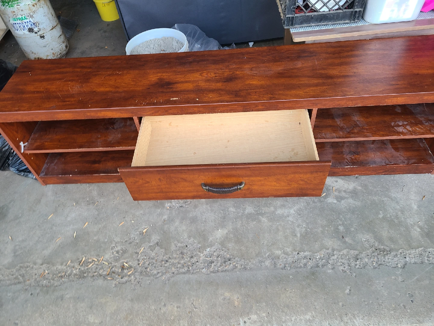 Wooden TV Stand with Drawers - photo 4