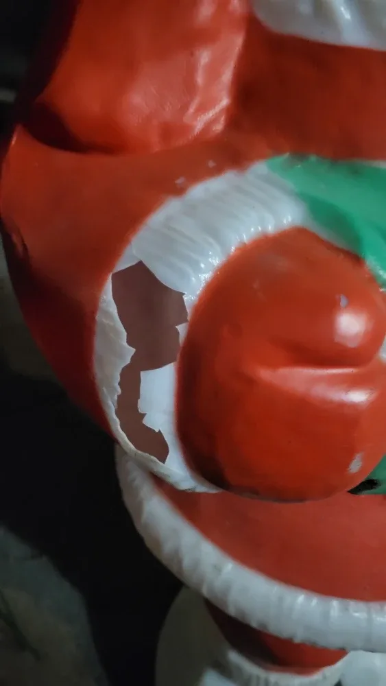 Vintage Santa Blow Mold with Candy Cane image indicator(2)