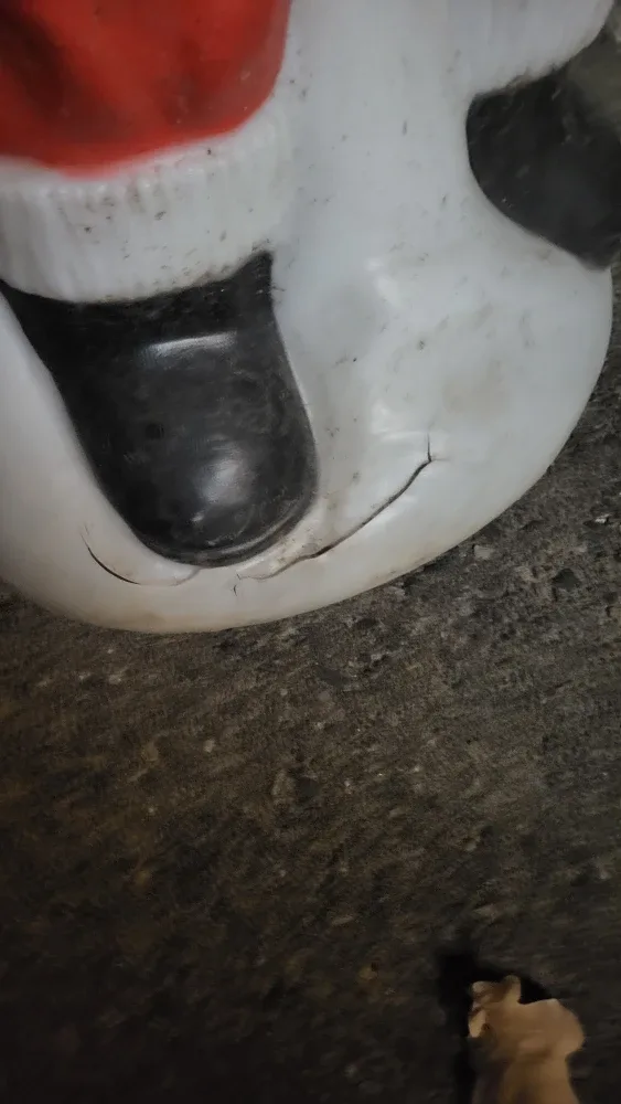 Vintage Santa Blow Mold with Candy Cane image indicator(3)