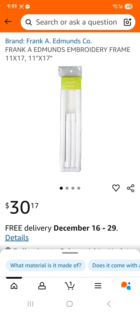 Embroidery Frame 11x17