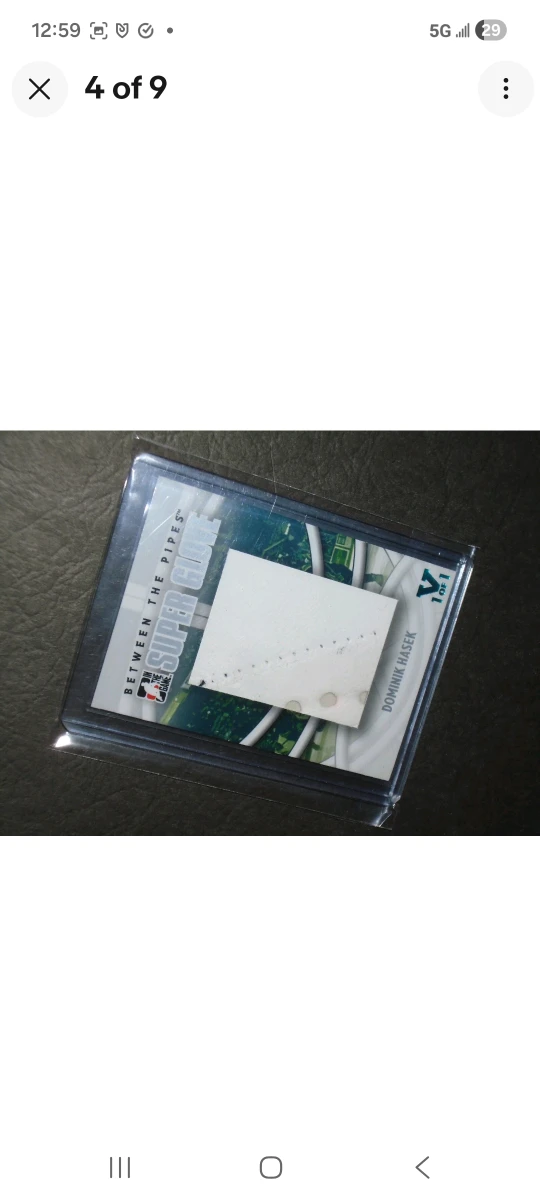 Dominik Hasek Super Glove Hockey Card/Leather Relic/ 1/1 - photo 4