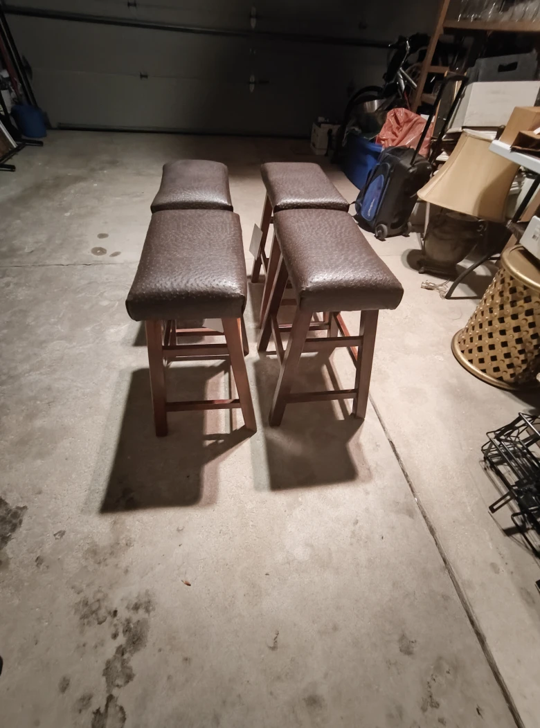 Set of 4 Brown Bar Stools - photo 4