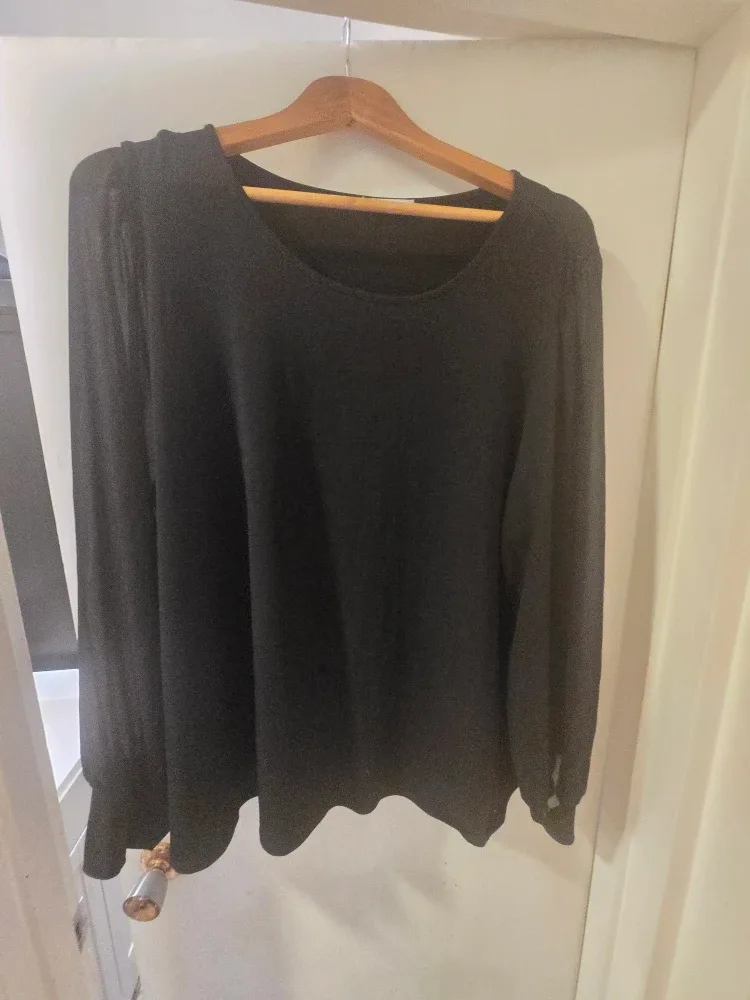 Calvin Klein Black Long Sleeve Blouse image indicator(2)