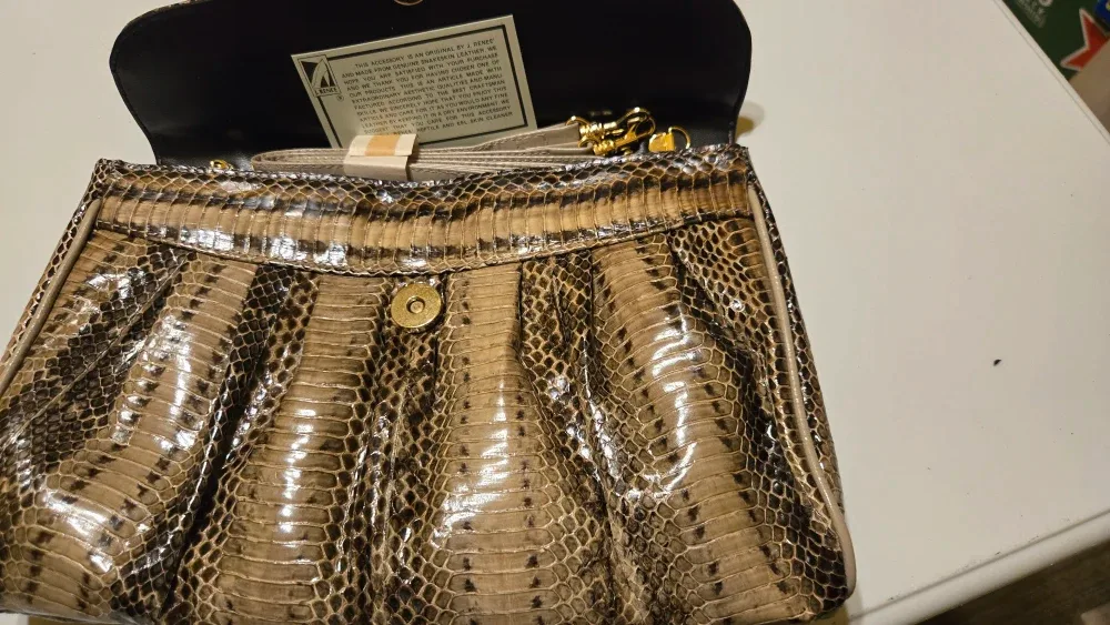 J. Renee Snakeskin Clutch