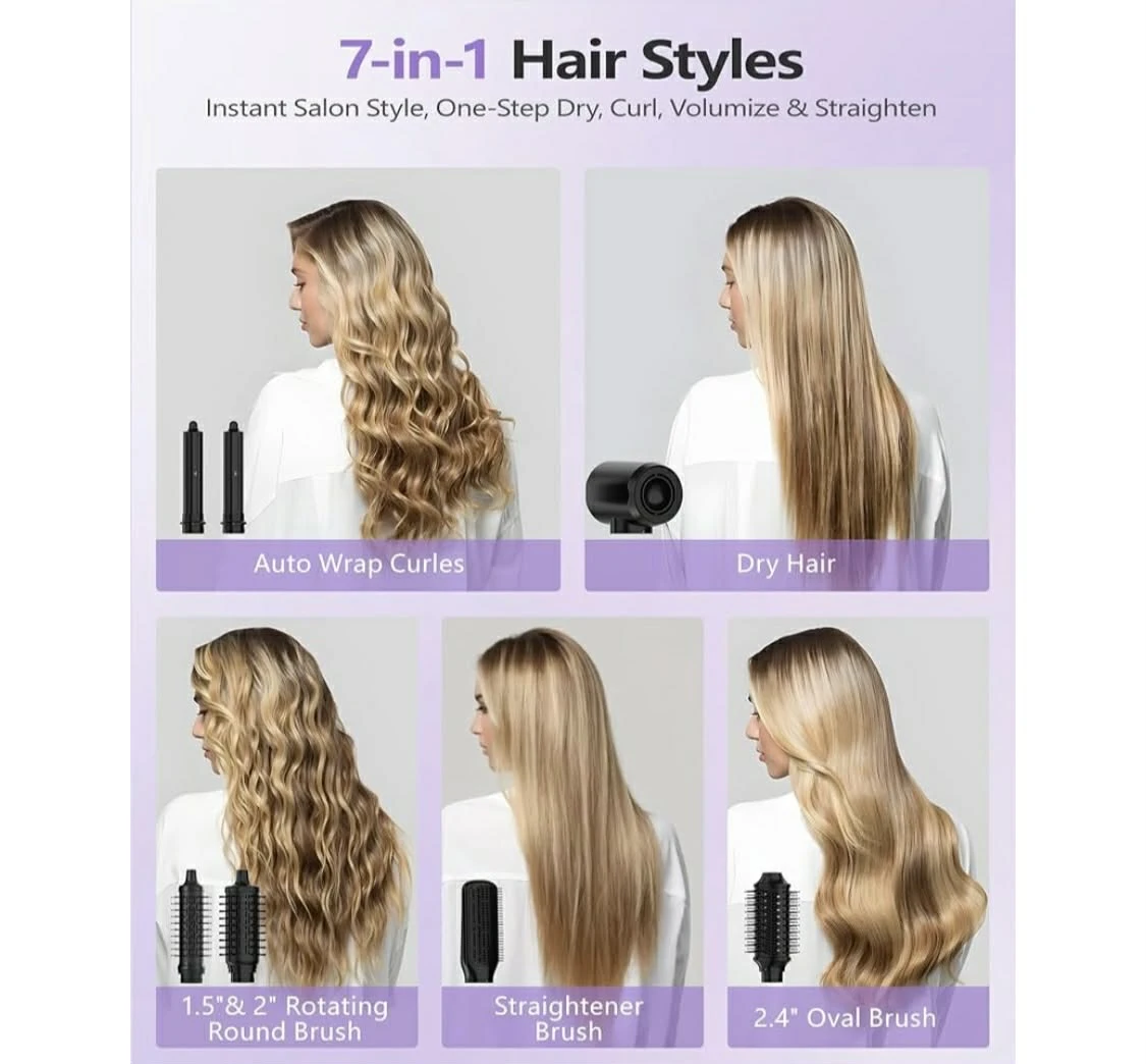 TASNEEM 7-in-1 Hot Air Brush & Hair Styler - photo 3