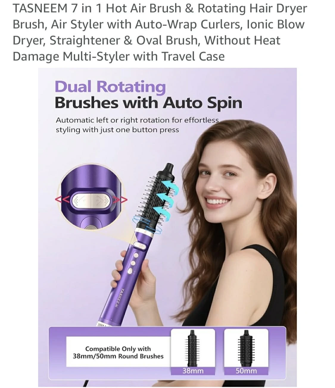 TASNEEM 7-in-1 Hot Air Brush & Hair Styler - photo 4
