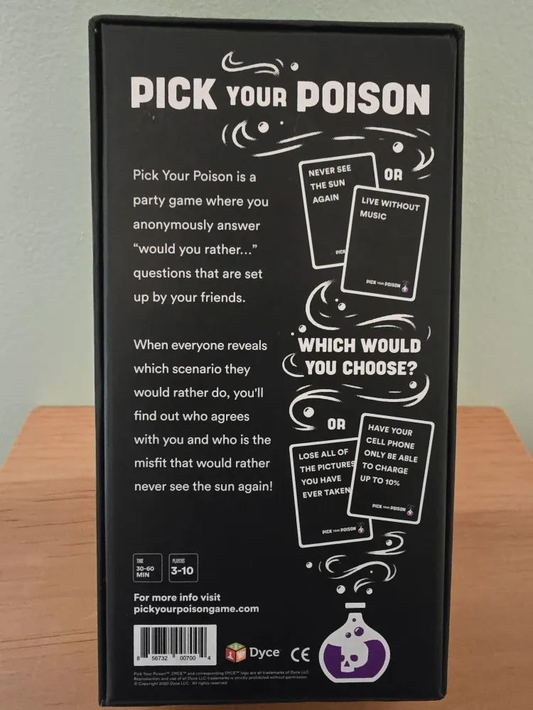 Pick Your Poison 'What Would You Rather Do?' Party Game image indicator(2)