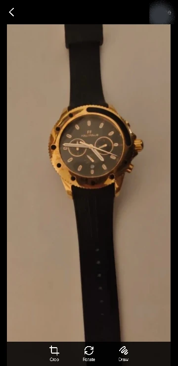 Folli Follie Gold Watch with Black Band - photo 2