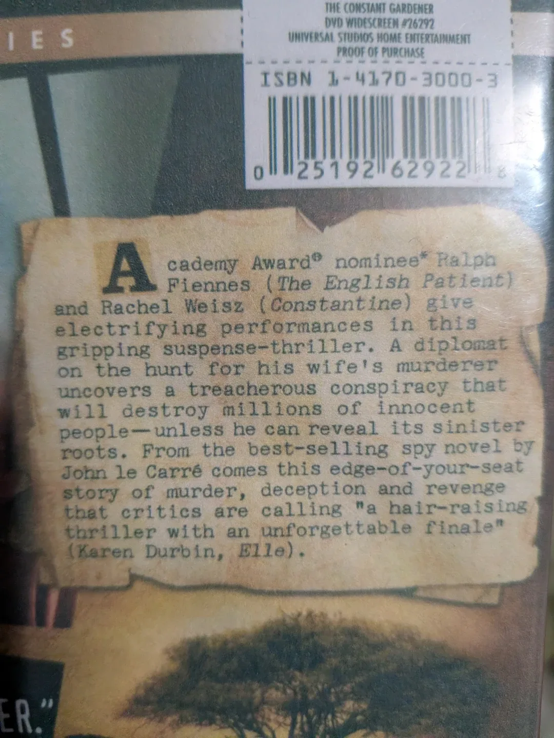 The Constant Gardener DVD ** volume dvd/cd discounts** image indicator(6)