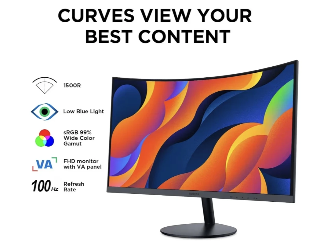 KOORUI 24-inch Curved Monitor - photo 3