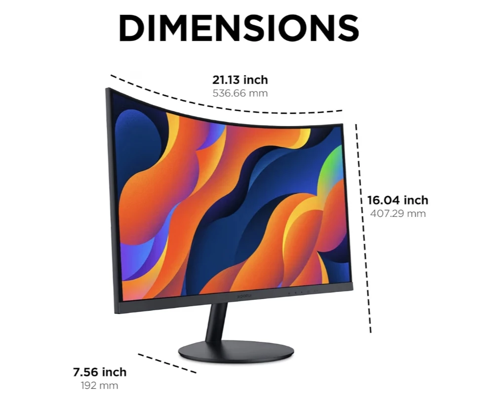KOORUI 24-inch Curved Monitor - photo 4