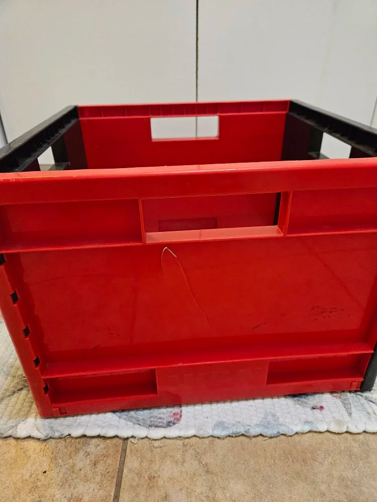 Red & Black Folding Storage Crate image indicator(5)