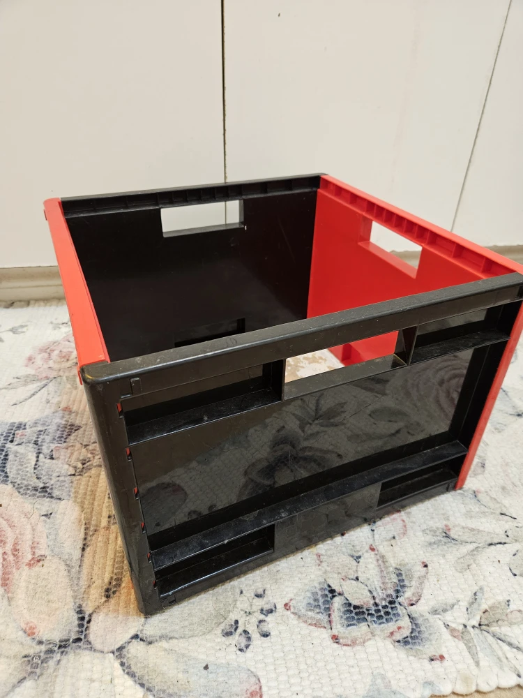 Red & Black Folding Storage Crate - photo 3