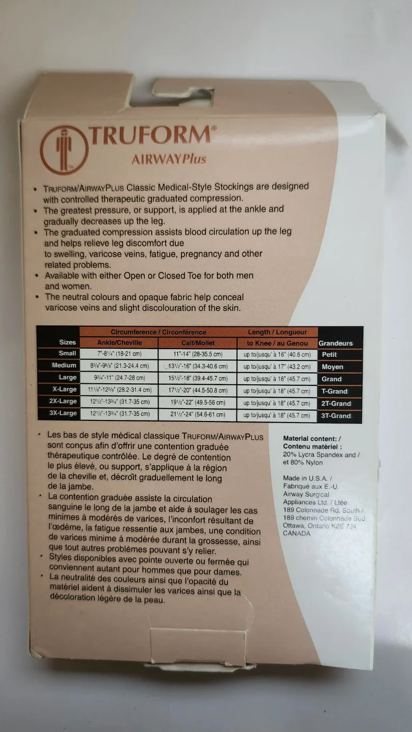 Brand New Truform AirwayPlus Below-knee Stockings XL image indicator(3)