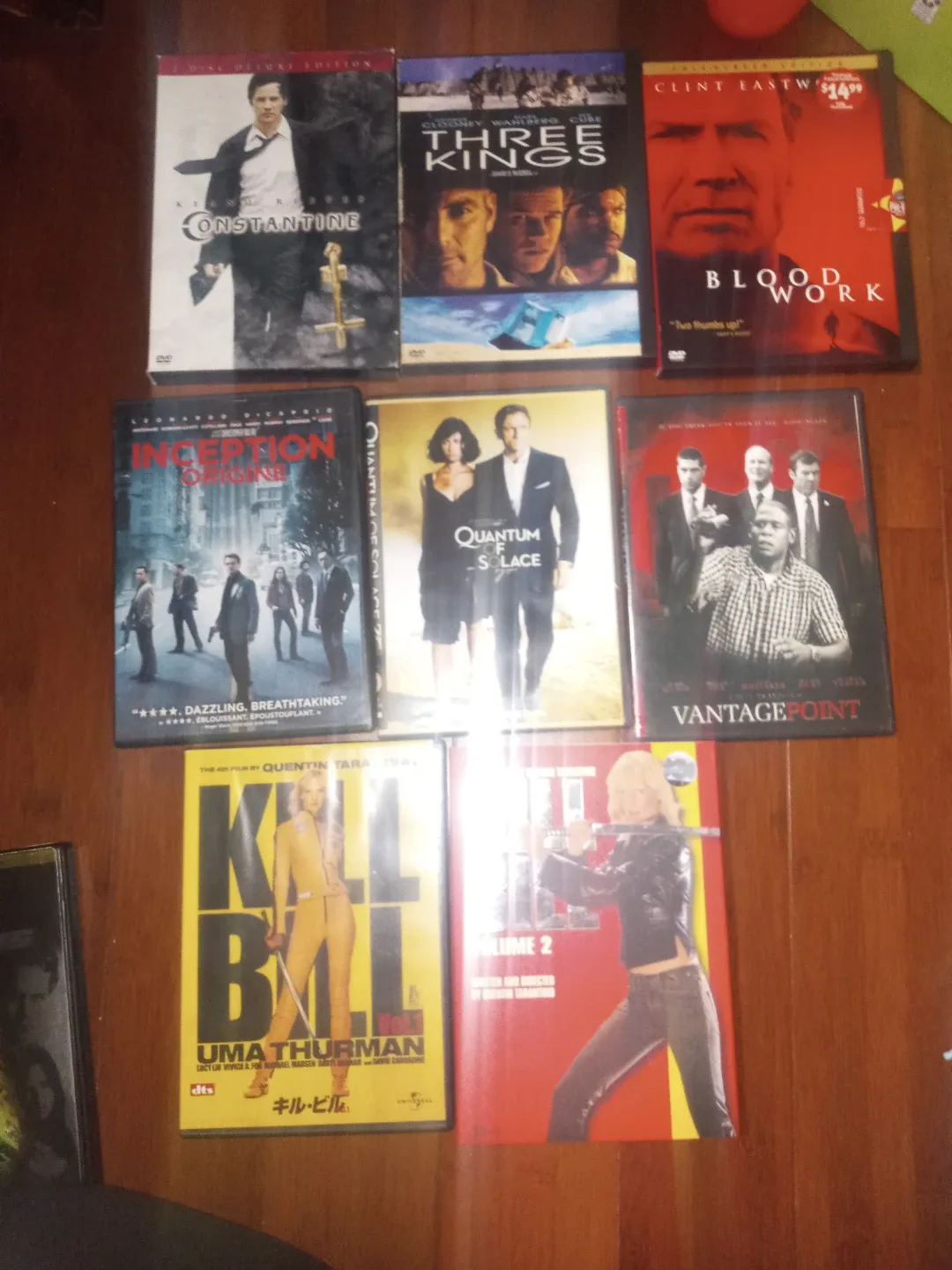 DVD Movie Collection: Constantine, Inception, Kill Bill