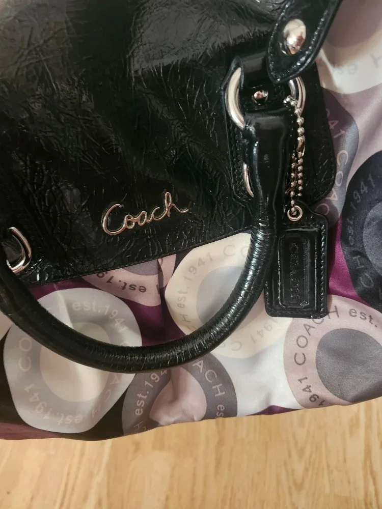 Coach Purple & Black Handbag image indicator(2)