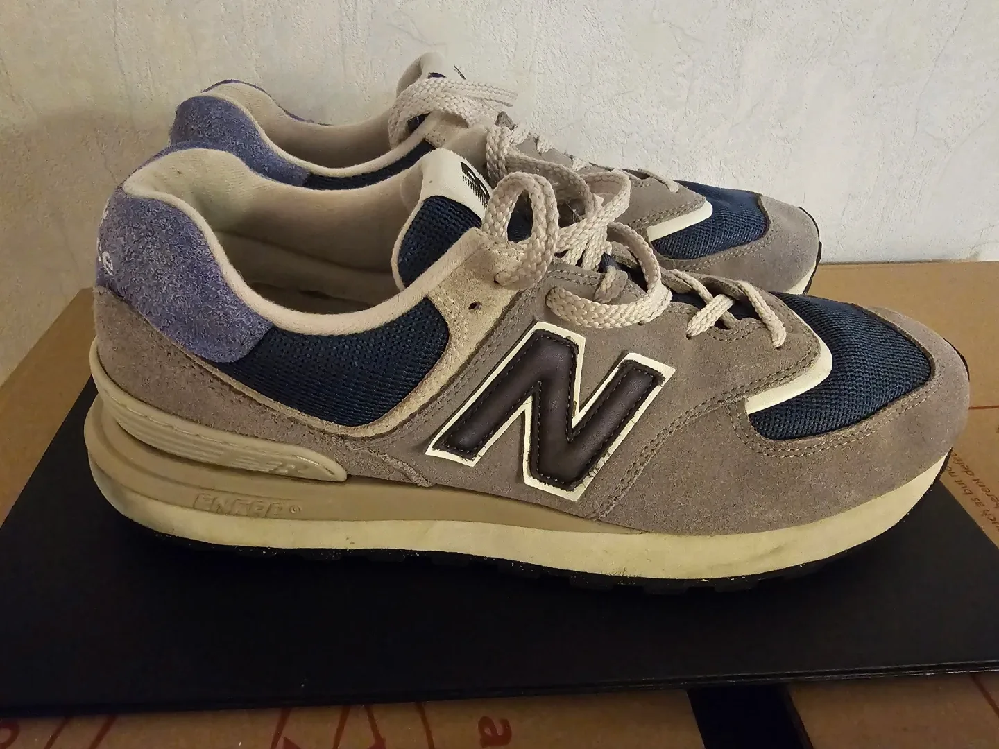 New Balance 574 Grey/Navy Shoes image indicator(3)