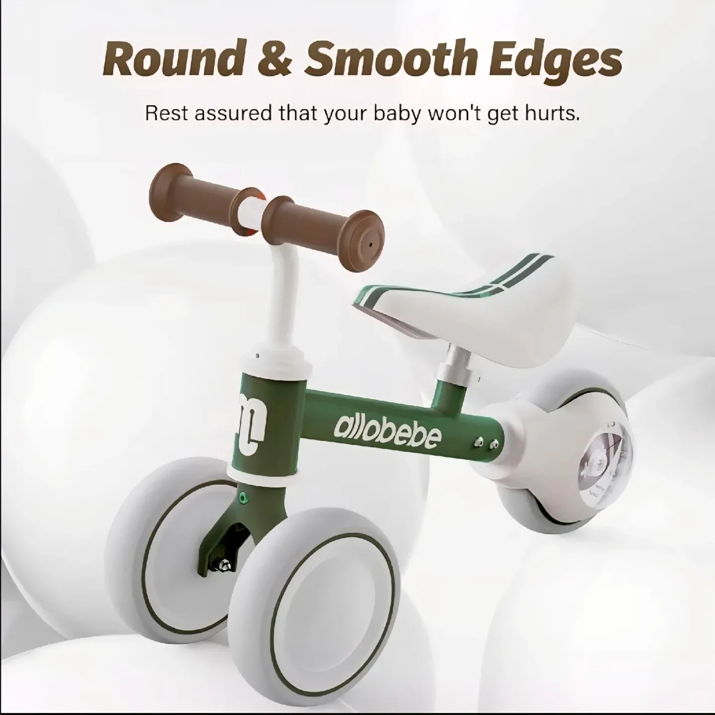 Allobebe Balance Bike - Green & White 1-3 Y/O image indicator(2)