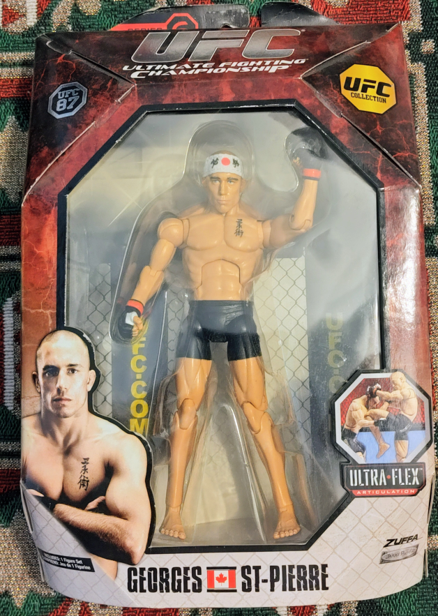 Brand new Zuffa 2010 UFC 87 Georges St-pierre 7" Jakks Pacific