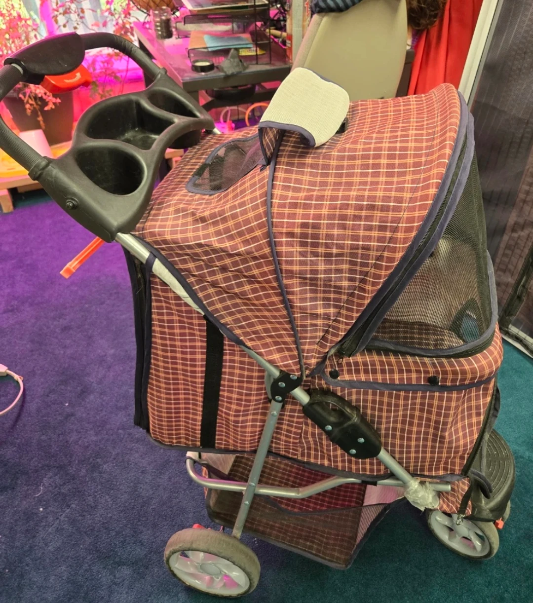 Plaid Pet Stroller - photo 2