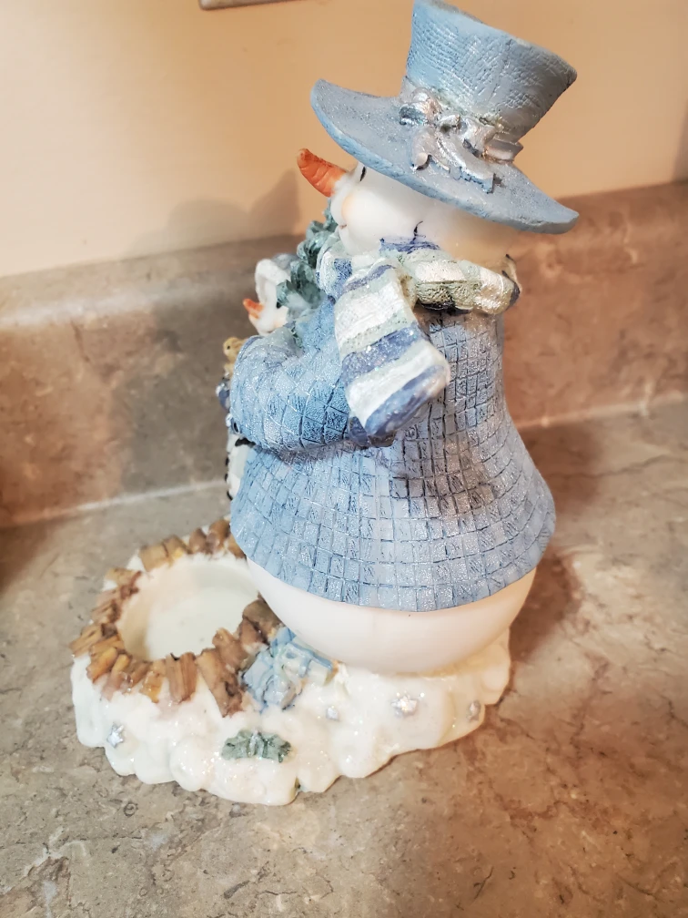 Vintage Snowman Tealight Candle Holder - photo 4