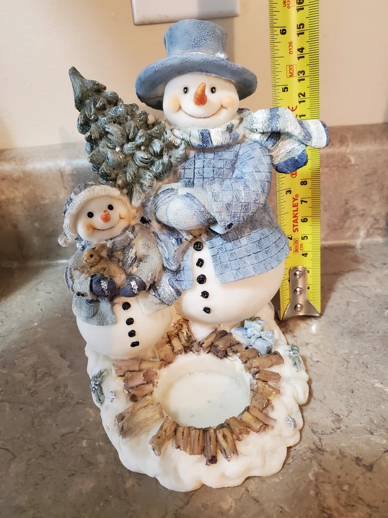 Vintage Snowman Tealight Candle Holder - photo 5