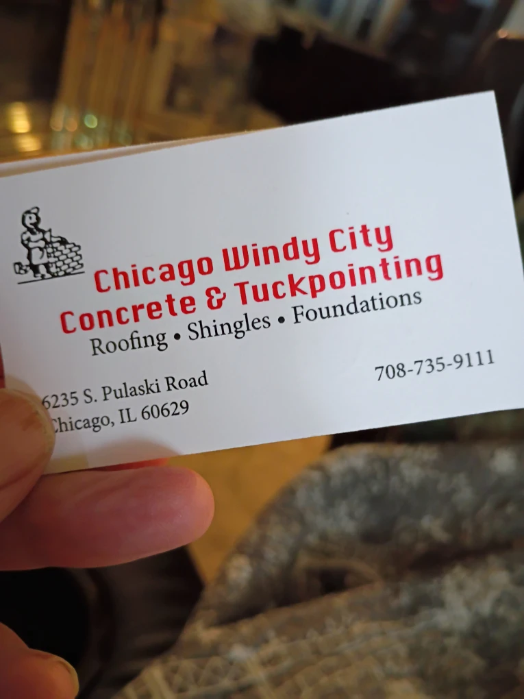 Chicago Windy City Concrete & Tuckpointing Business Card