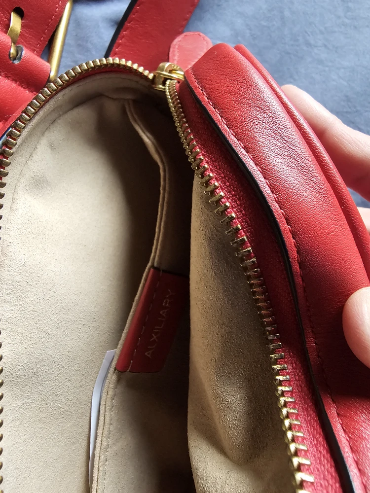 AUXILIARY Red Leather Belt Bag - photo 2