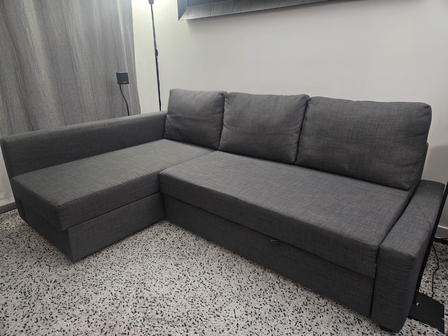 IKEA Friheten Sleeper Sectional Sofa - Grey/Blue