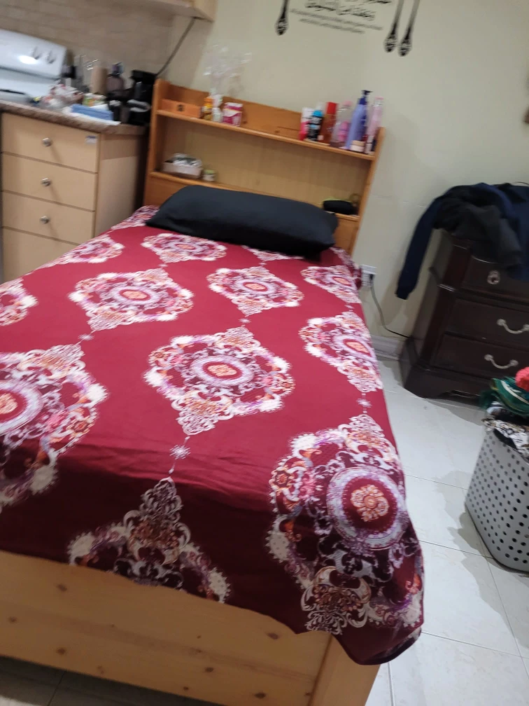 Twin Bed Frame with Headboard Shelf - photo 3