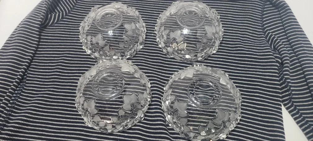 Set of 4 Mikasa Crystal Rose Bowls image indicator(2)