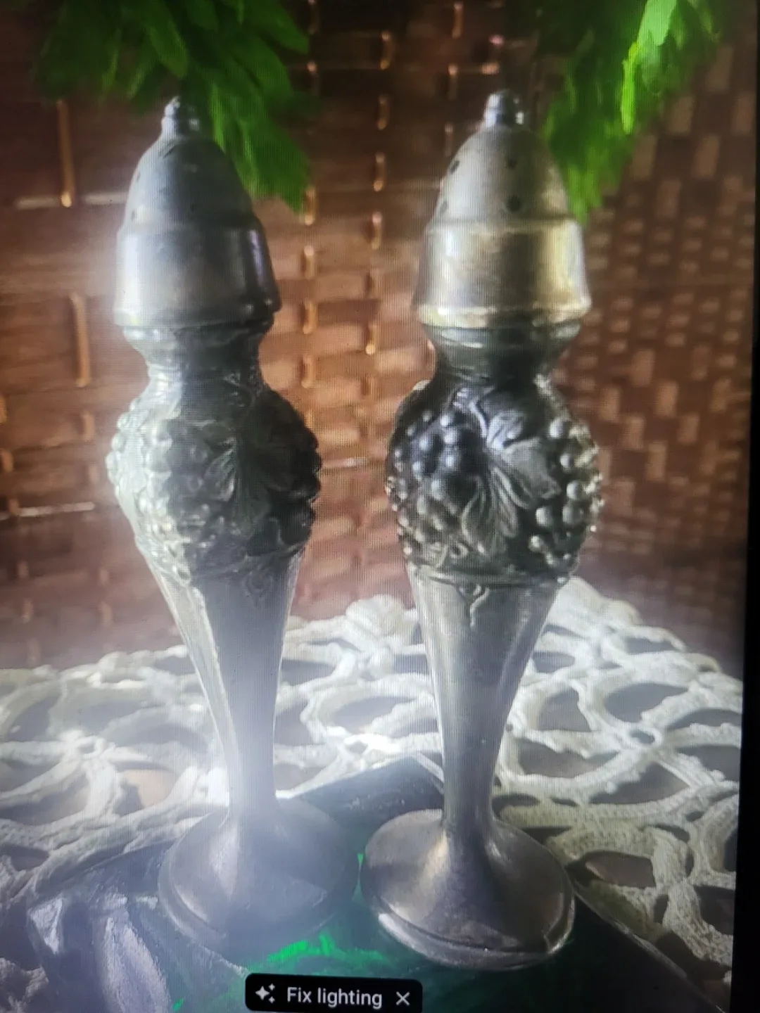 Vintage Silver-Plated Salt & Pepper Shakers image indicator(4)