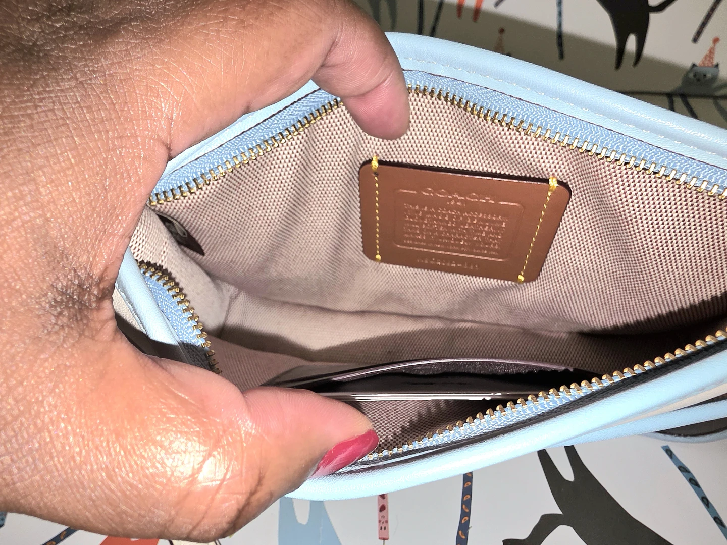 Brand New, 100% Leather Coach Colorblock Wristlet - photo 3