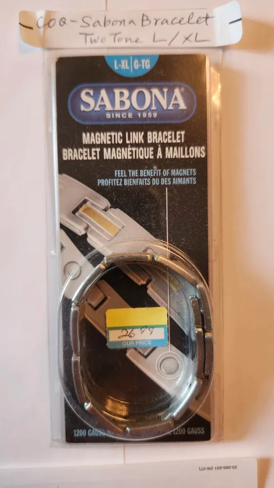 New Sabona Magnetic Link Bracelet L/XL Two Tone