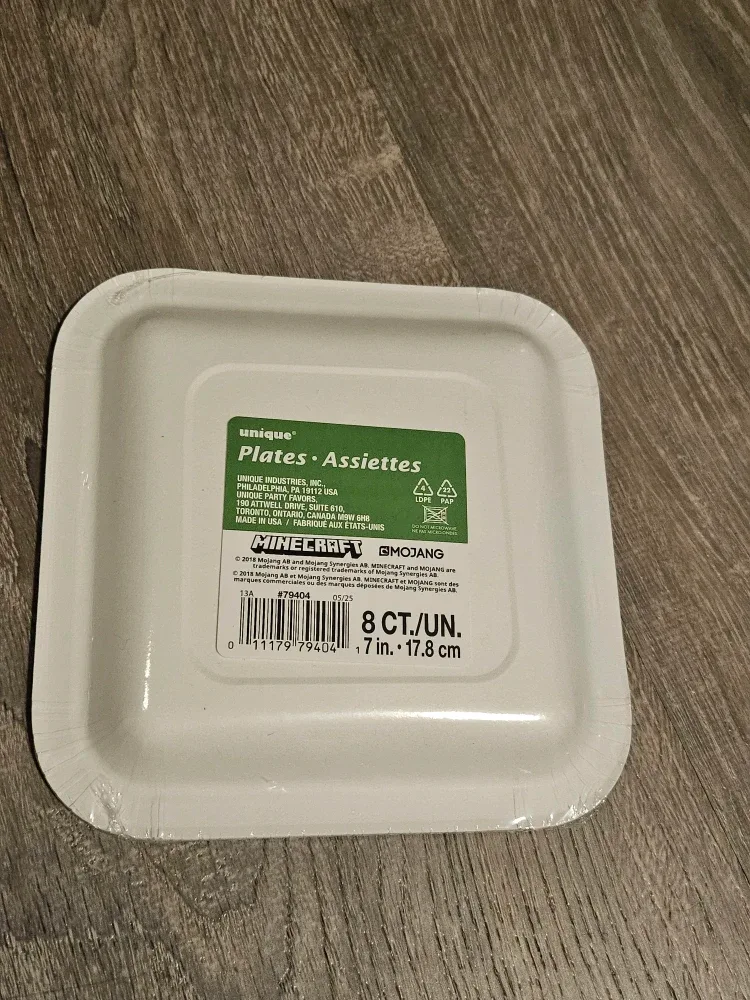 Minecraft Party Plates - 8 Count image indicator(2)