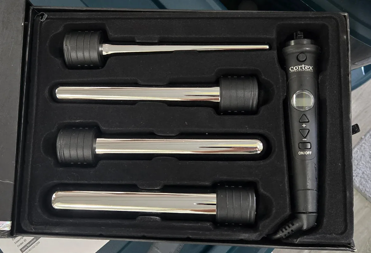 Cortex Pro 4-in-1 Titanium Clipless Curling Iron Set image indicator(4)