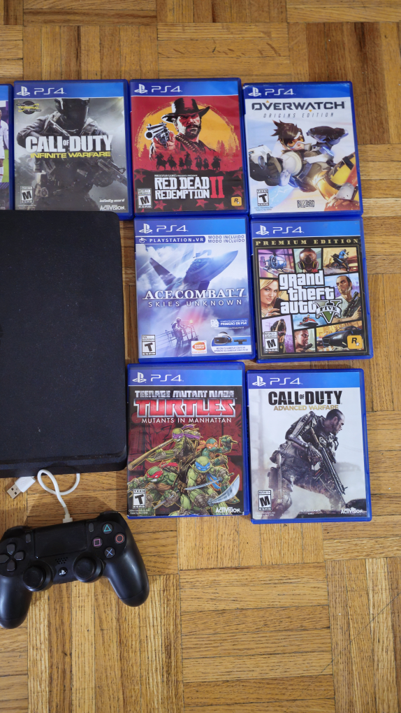PlayStation 4 with Games and Controllers - photo 3