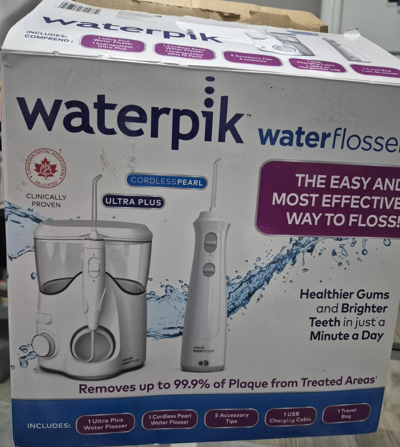 Waterpik Ultra Plus Water Flosser - Cordless Pearl