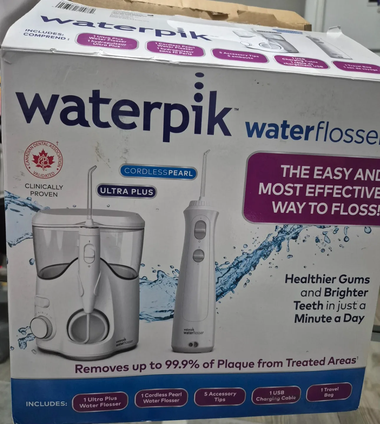 Waterpik Ultra Plus Water Flosser - Cordless Pearl