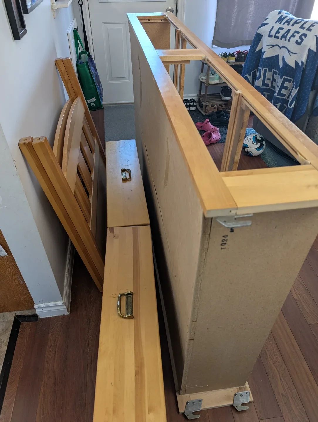 Single bedframe for free.. mattress optional if you want. thumbnail