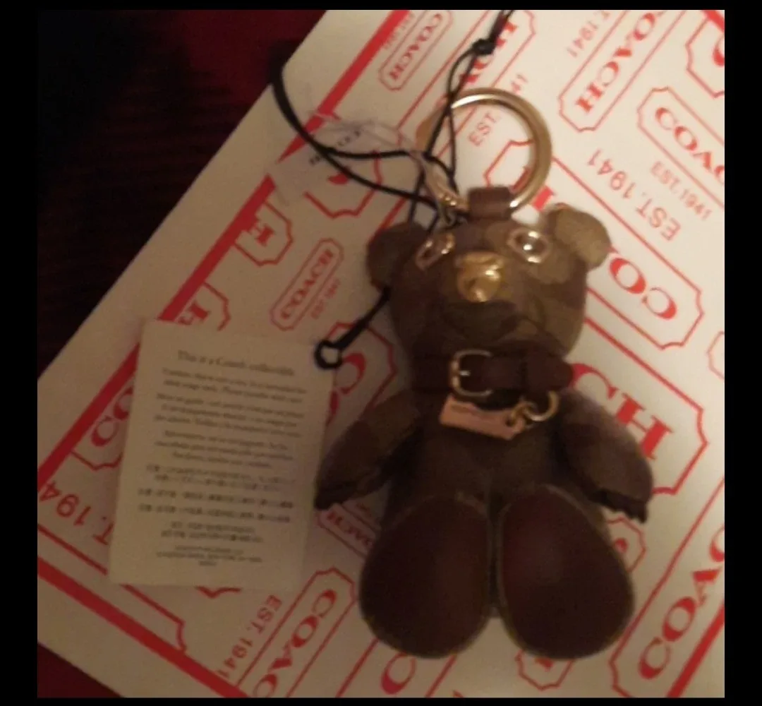 NWT authentic coach collectible bear keyfob image indicator(4)