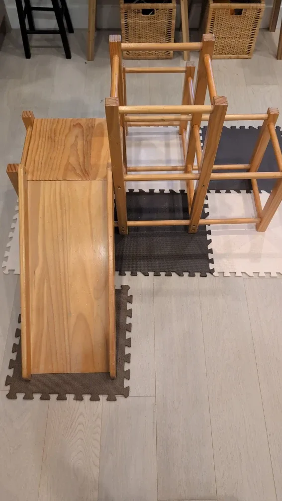 Wooden Indoor Play Structure with Slide