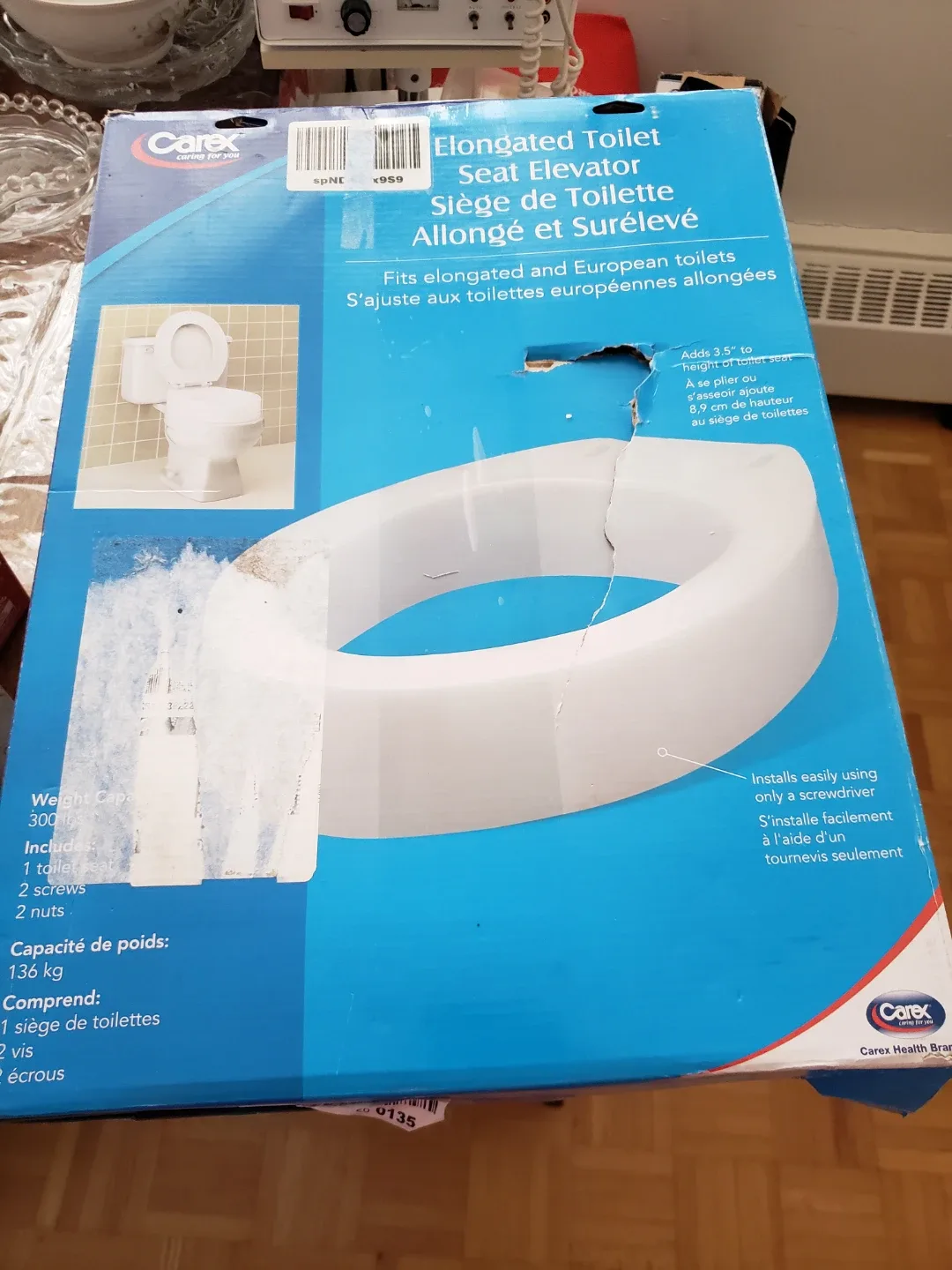 Carex Elongated Toilet Seat Elevator
