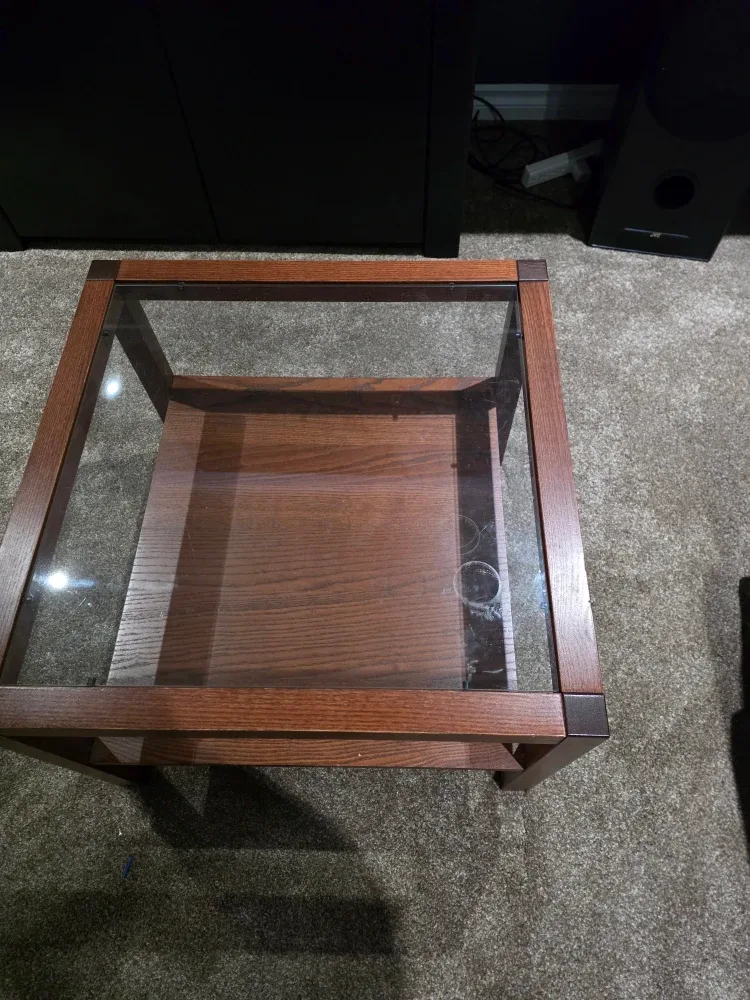 Wood & Glass End Table & Coffee Table image indicator(2)