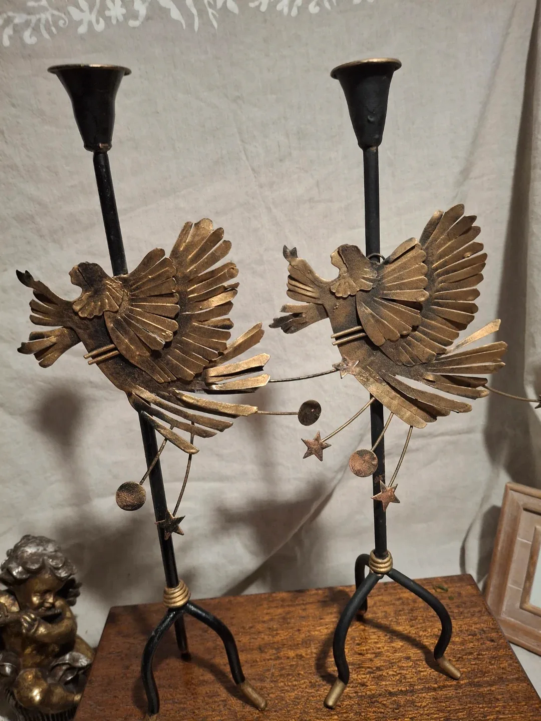 Metal Angel Candlestick Holders (Pair) image indicator(6)