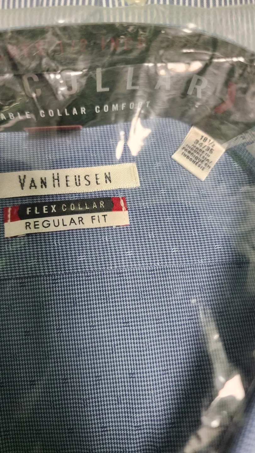 Van Heusen Flex Collar Regular Fit Shirt 16 1/2 34/35 image indicator(4)