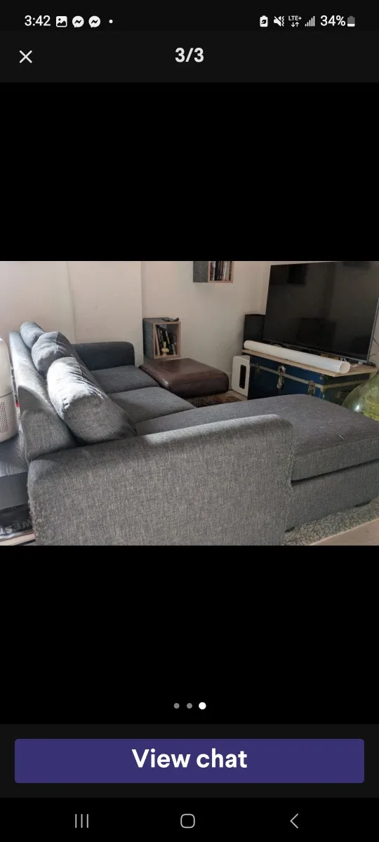 Frer delivery Grey Sectional Sofa image indicator(3)