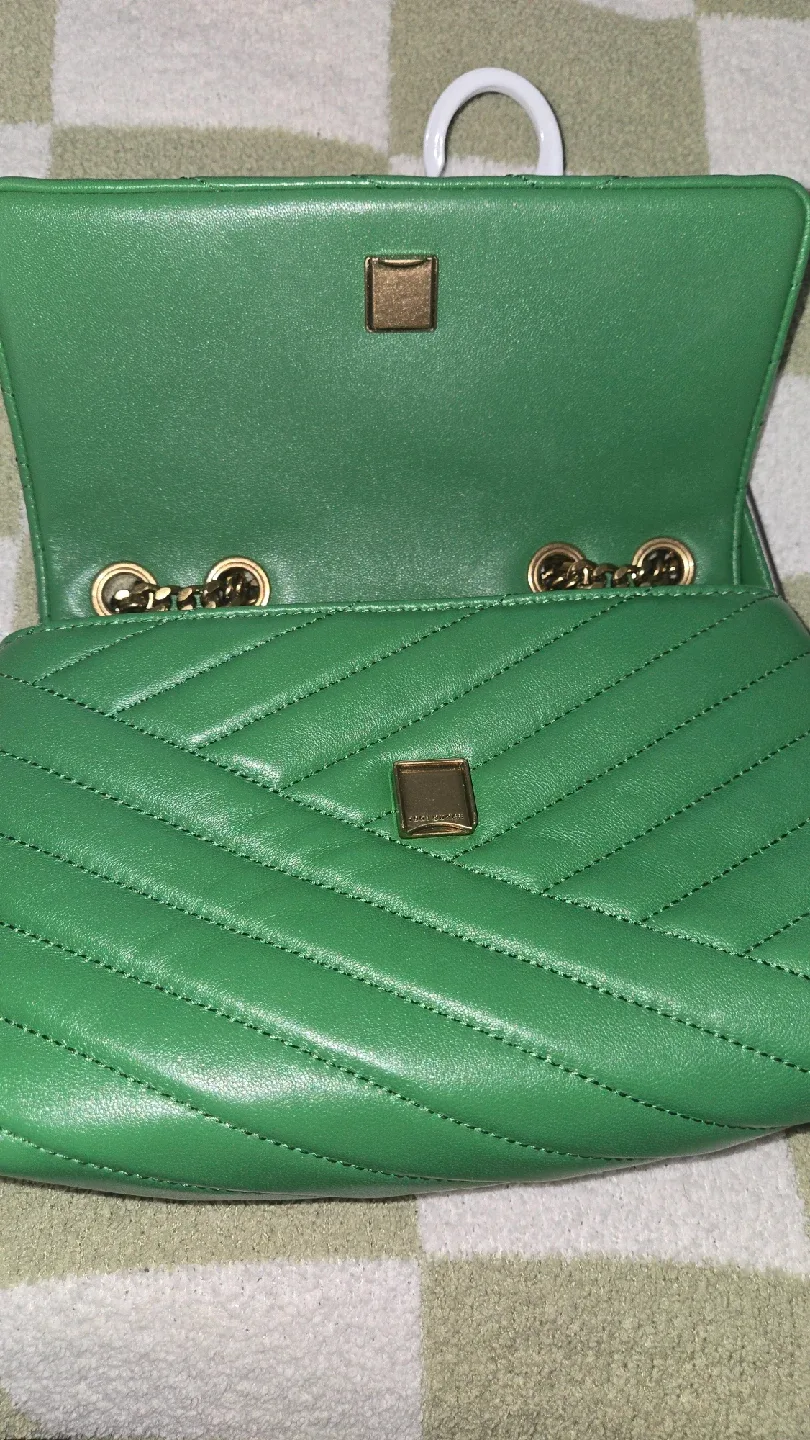 Tory Burch Green Leather Shoulder Bag image indicator(2)